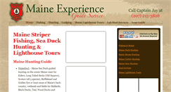 Desktop Screenshot of maineexperienceguideservice.com